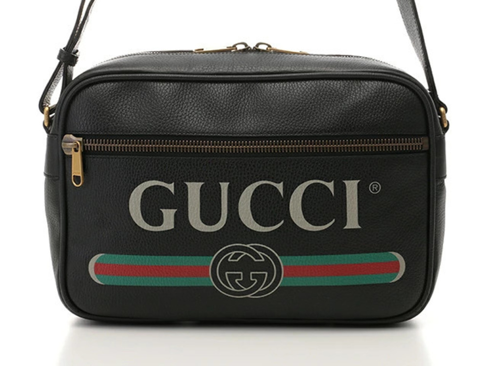 Gucci shoulder bag messenger leather black